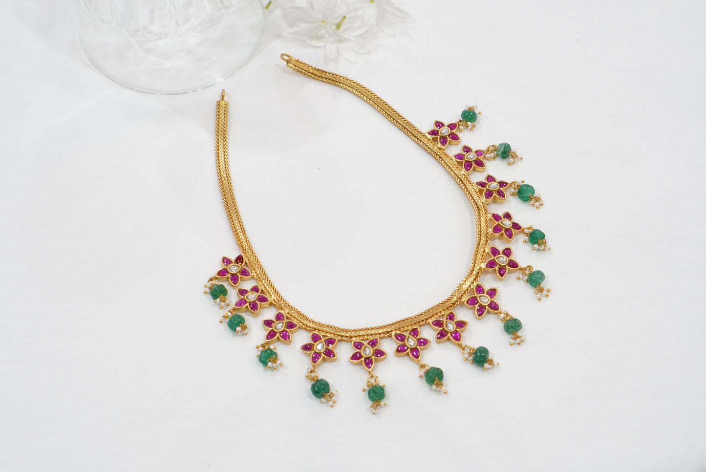 Kundan necklace (4-7602)(K)(PREORDER)