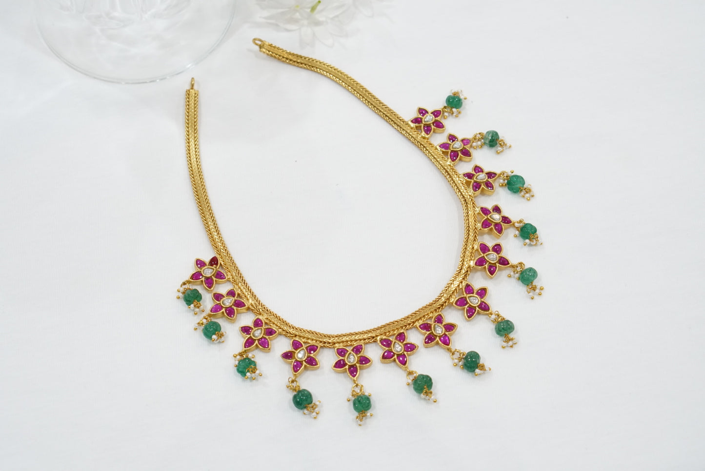 Kundan necklace (4-7602)(K)(PREORDER)