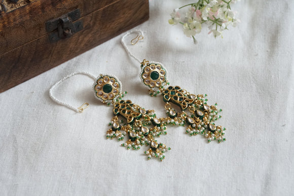 Fish kundan earring (1-4521)(B)