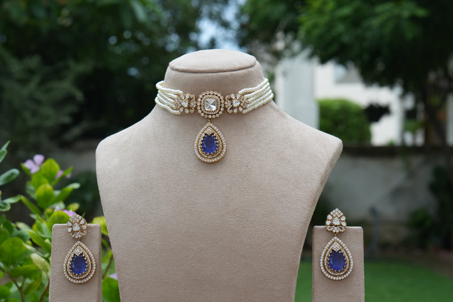 Polki Choker Set (4-9316)(B)