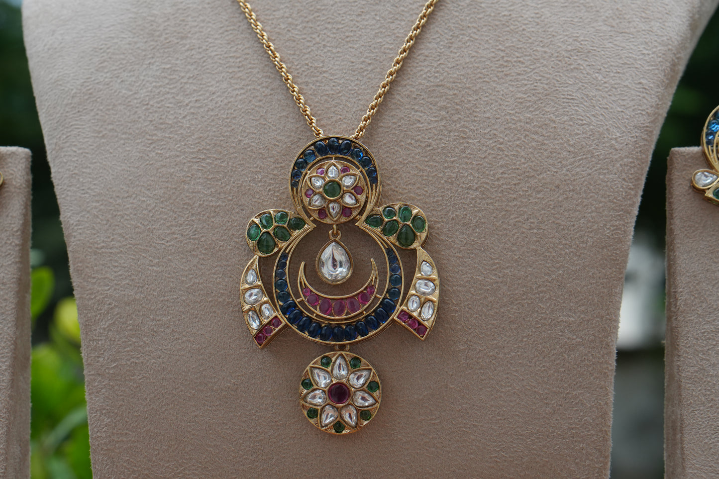 Polki Pendant Set (4-9315)(B)