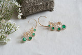 Green Stone Ad Earcuff Earrings (1-5336)(P)