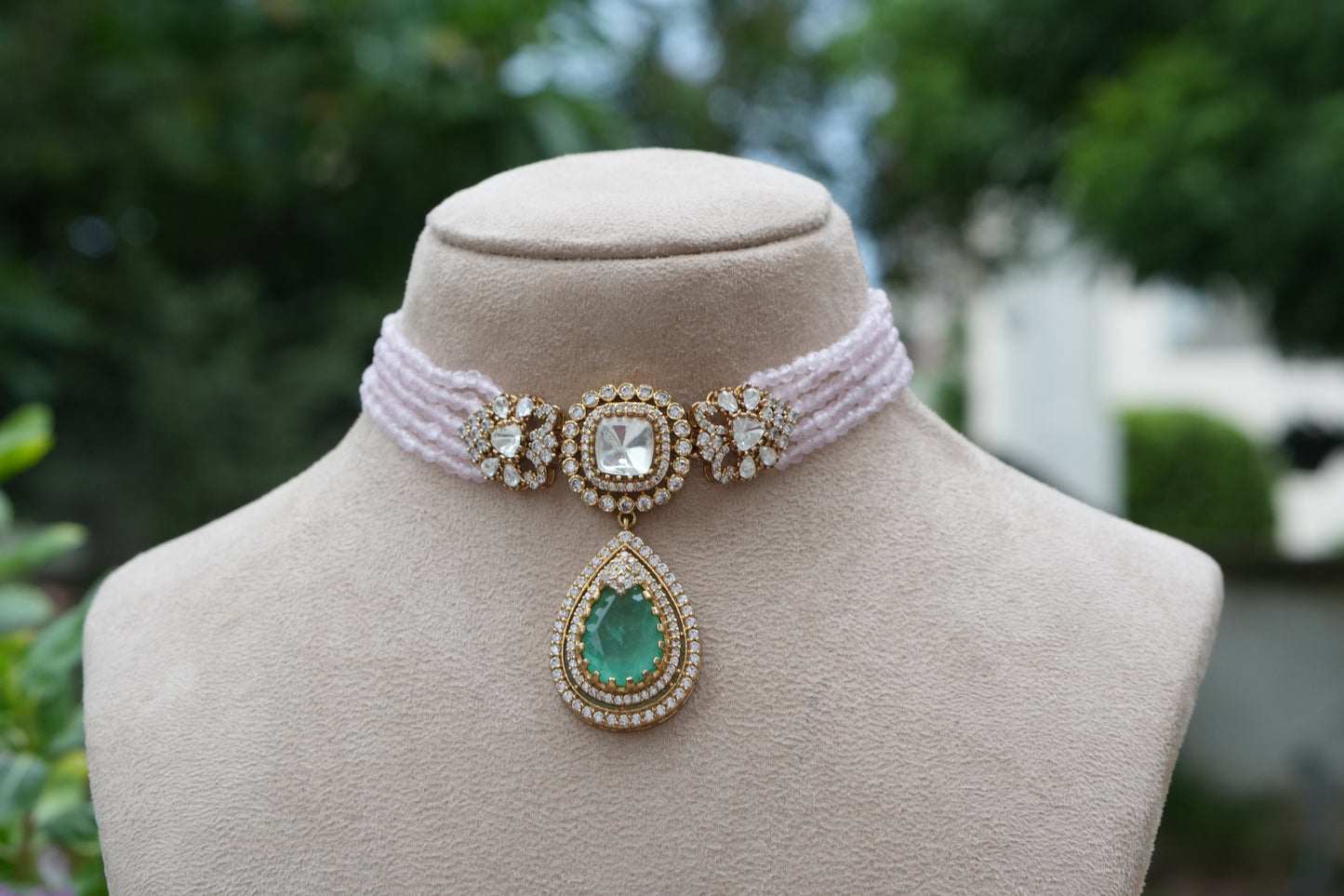 Polki Choker Set (4-9313)(B)