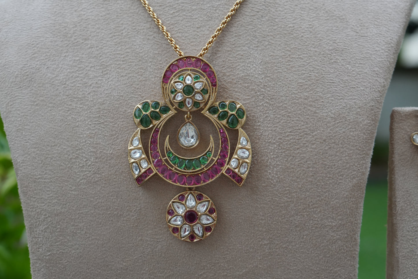Polki Pendant Set (4-9314)(B)