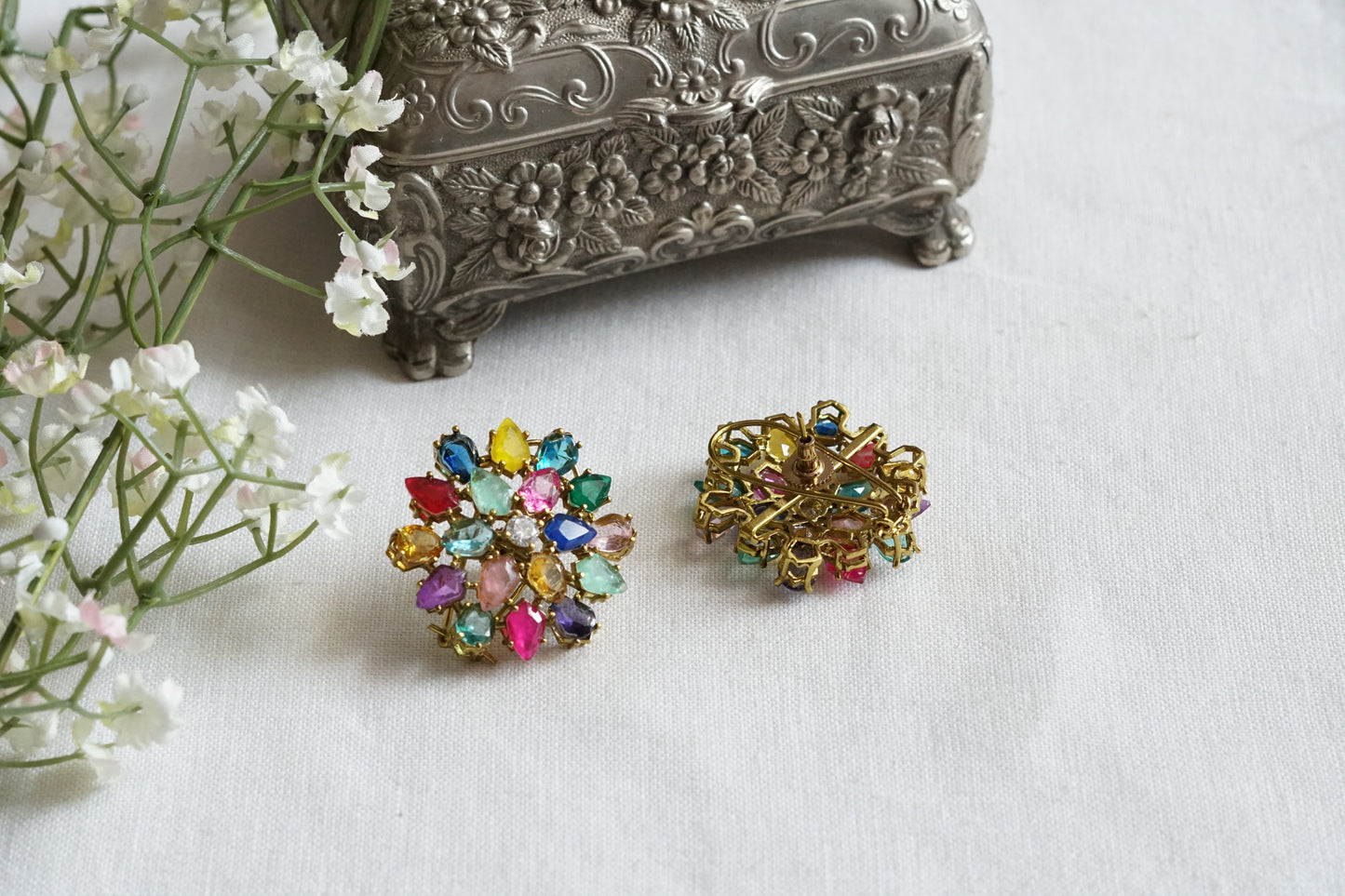 Multi Stone Ad Studs (1-5338)(P)