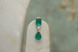 Green Doublet pendant necklace set (4-5869)(B)