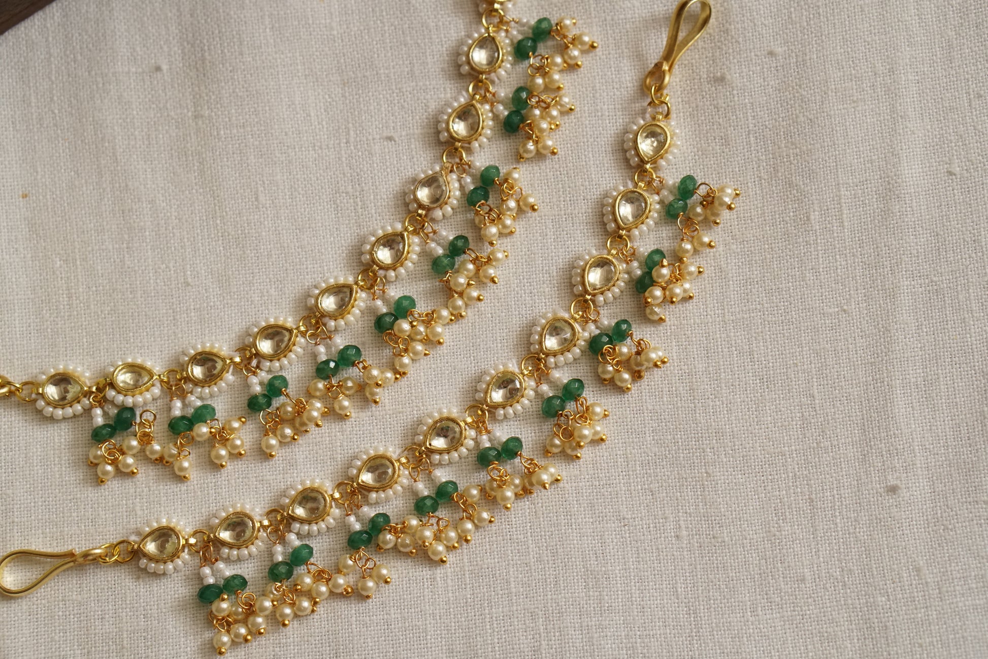 Kundan Ear chain (9-219)(N) - JEWELSTYLE