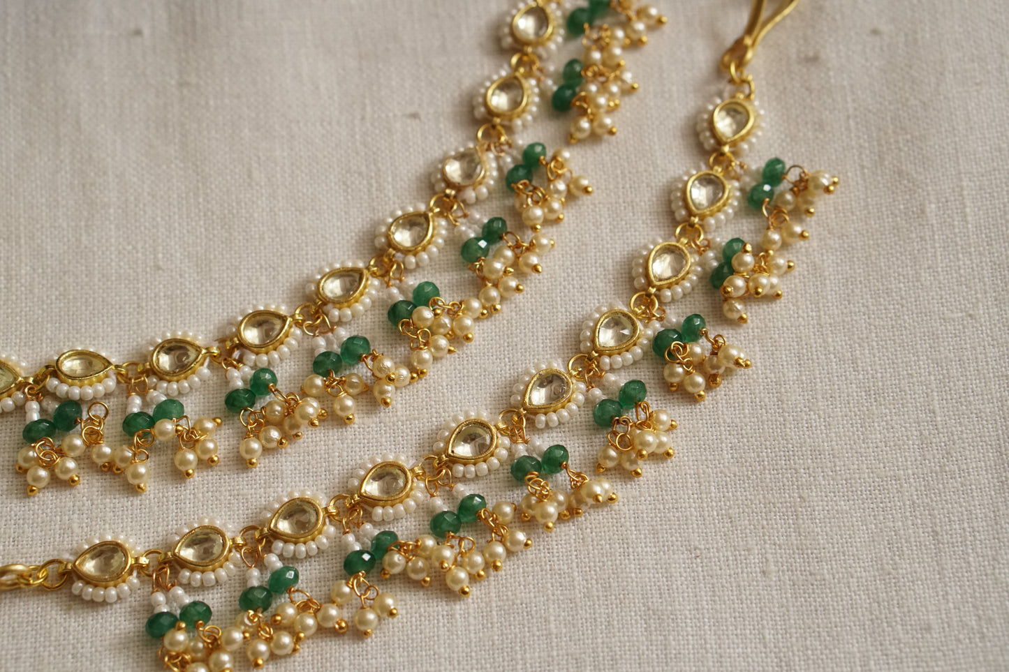 Kundan Ear chain (9-219)(N) - JEWELSTYLE