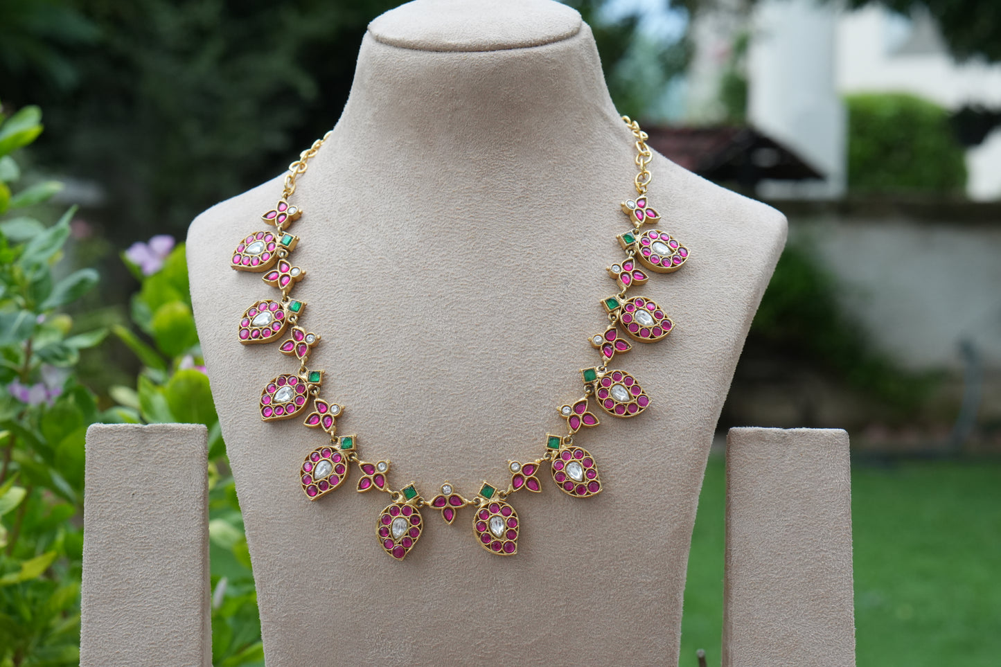 Reversible Kundan Mango Necklace (4-9324)(K)