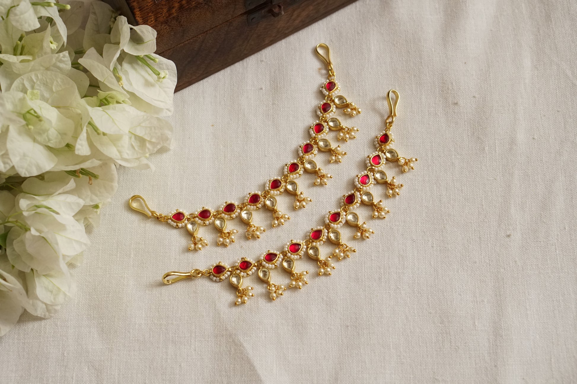 Kundan Ear chain (9-216)(N) - JEWELSTYLE