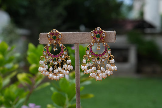 Kundan  Earrings (1-5320)(K)