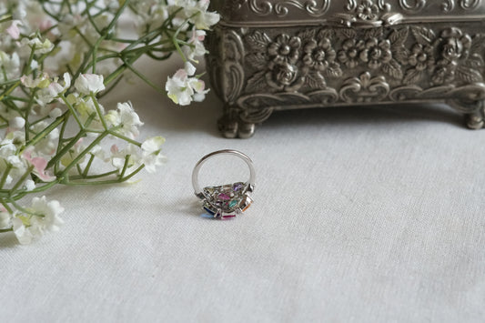 Multi Stone Ad Ring (Size No.7 )(6-374)(P)