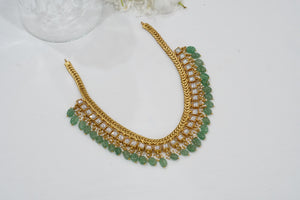 White Kundan necklace (4-7603)(K)(preorder)