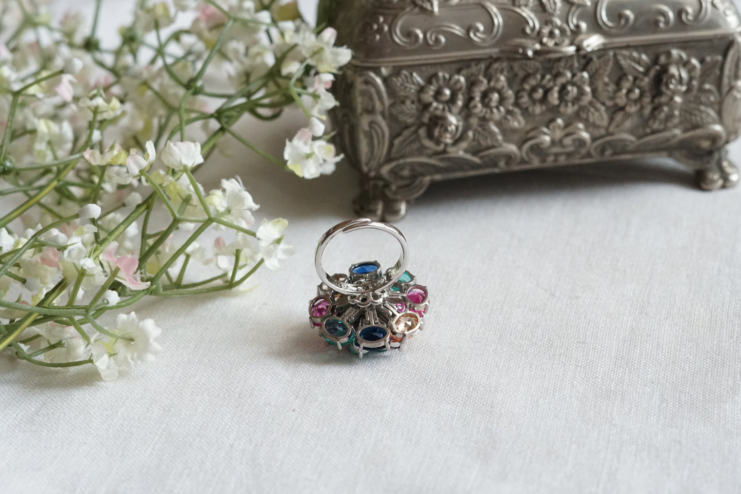 Multi Stone Ad Ring (6-375)(P)