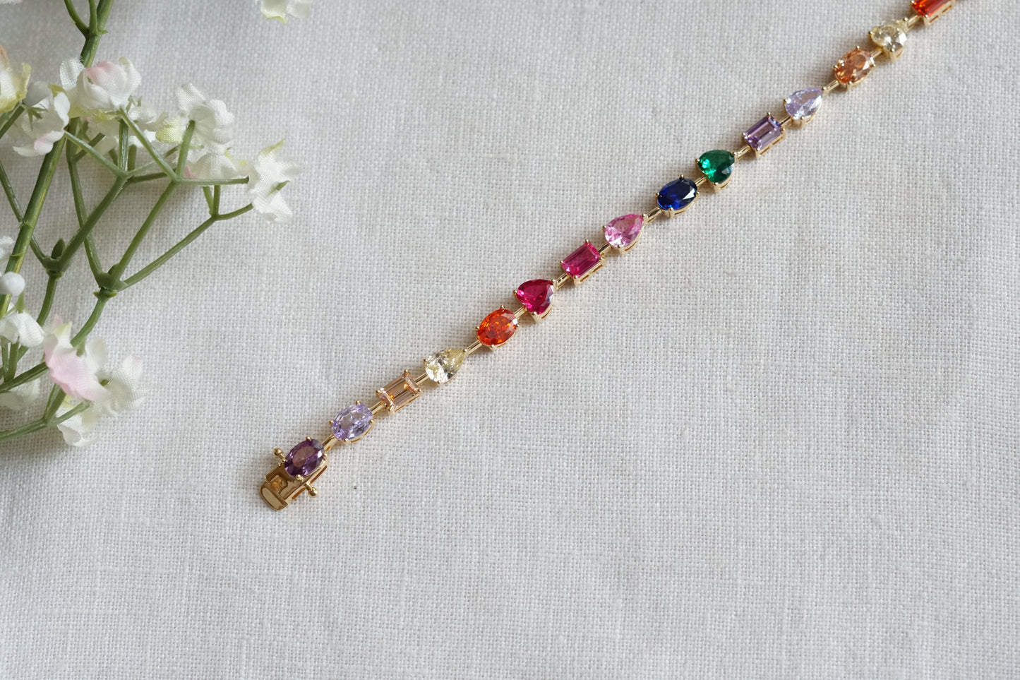 Multi Stone Ad Bracelet (3-492)(B)