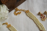 Kundan Beads Necklace set (4-8108)(N)