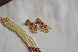 Kundan Beads Necklace set (4-8108)(N)