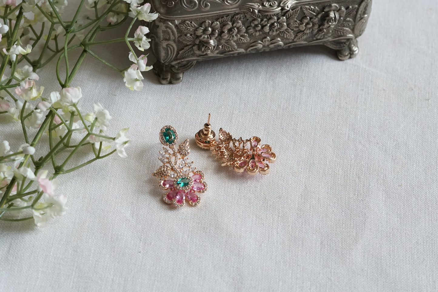 Multi Stone Ad Earrings (1-5340)(P)