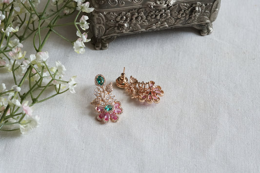 Multi Stone Ad Earrings (1-5340)(P)