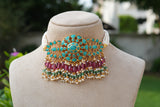 Turquoise Choker Set (4-9345)(B)