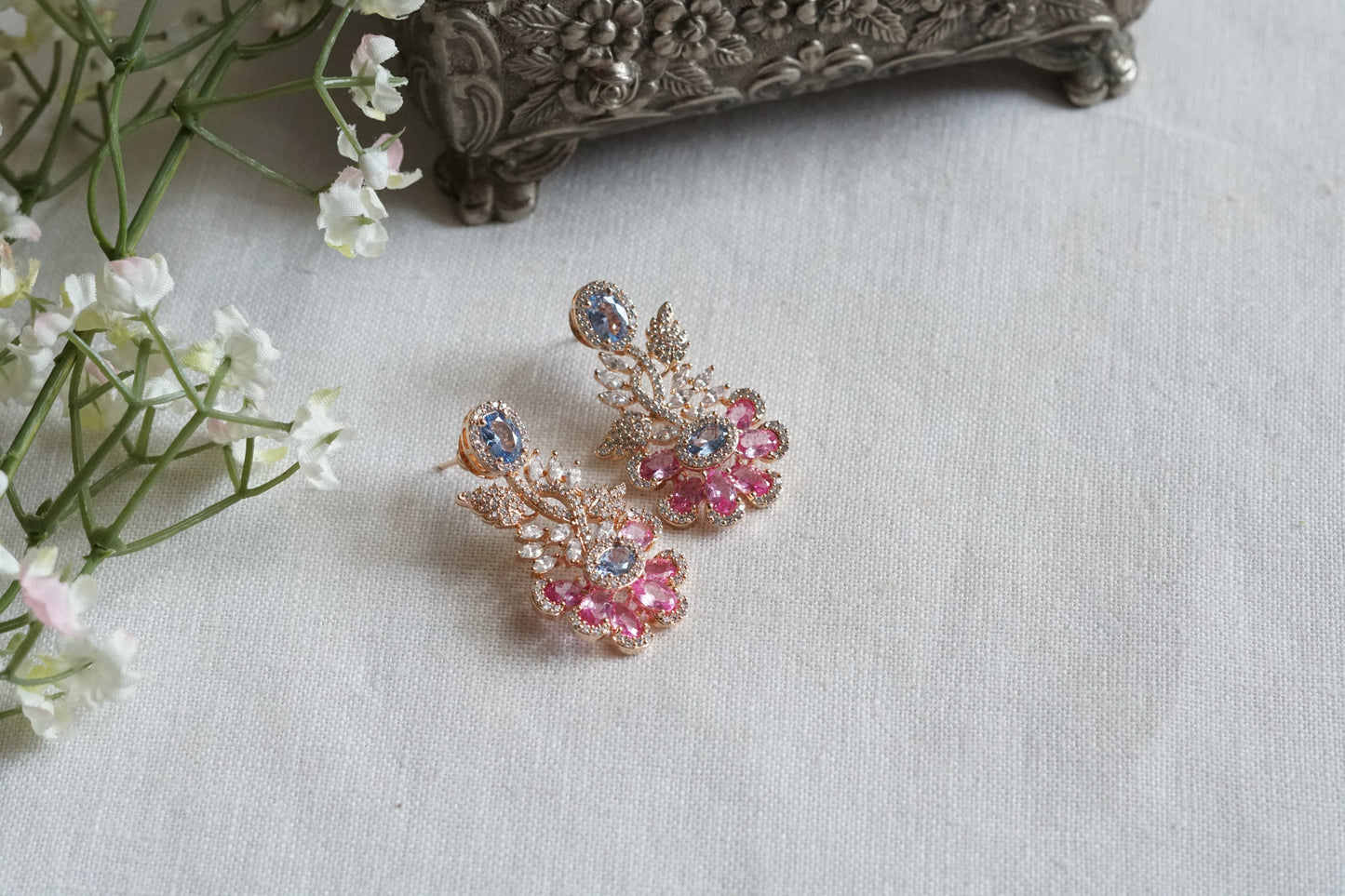Multi Stone Ad Earrings (1-5341)(P)