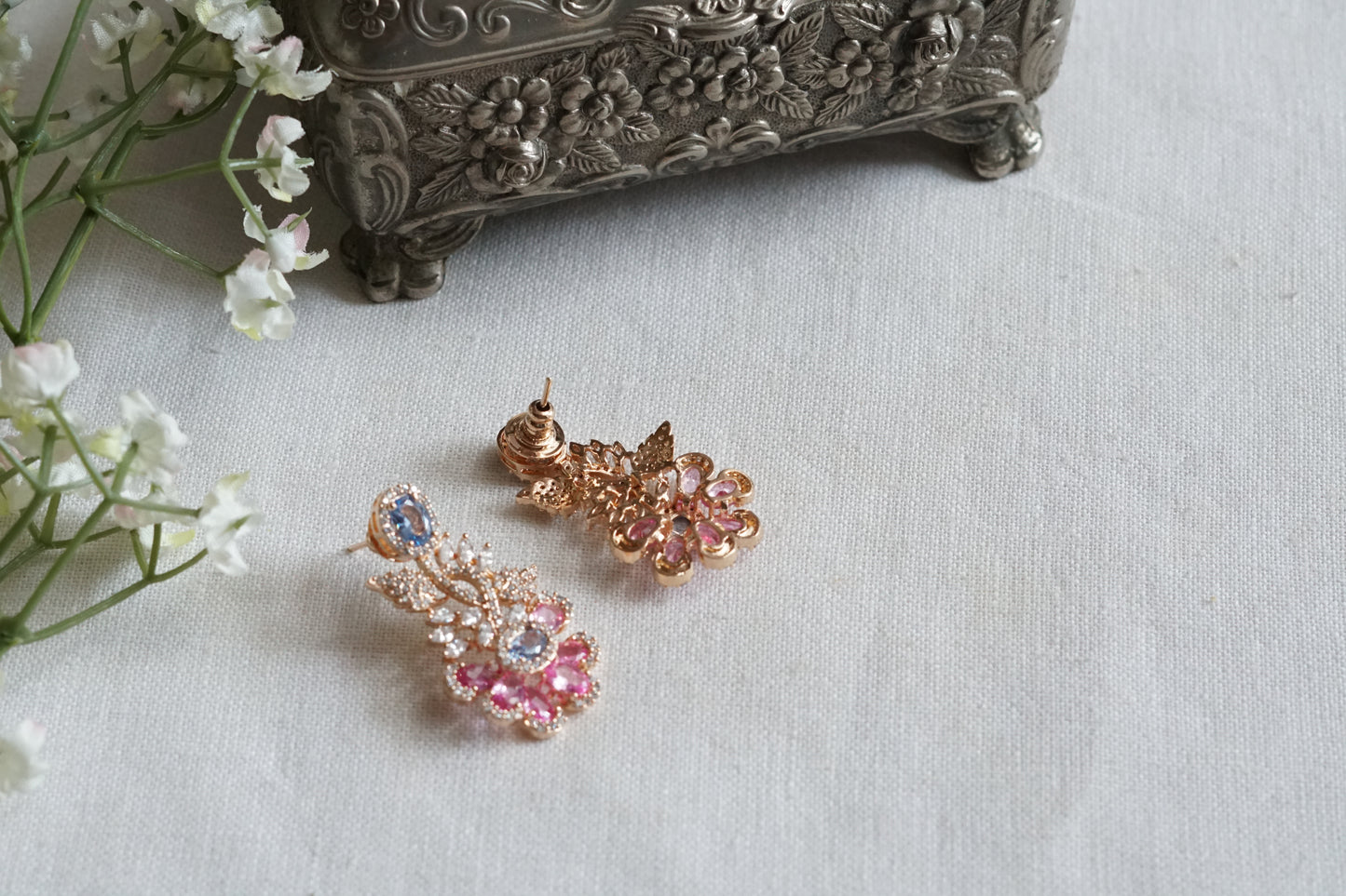 Multi Stone Ad Earrings (1-5341)(P)