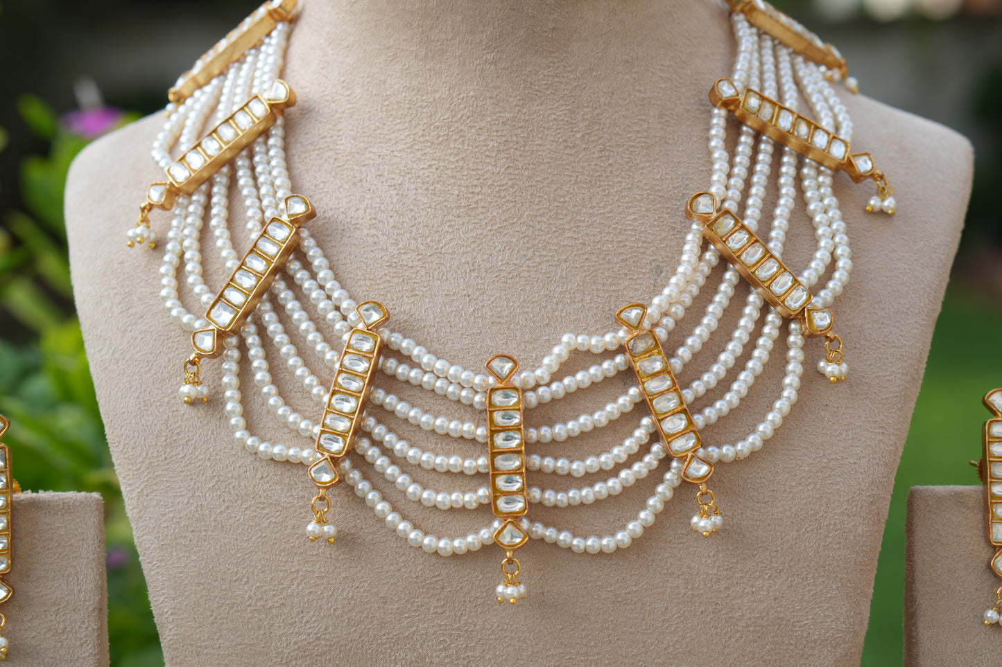 Kundan Necklace Set (4-9346)(R)
