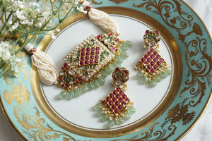 Polki Necklace Set (4-8301)(B)