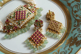 Polki Necklace Set (4-8301)(B)