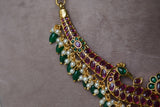 Kundan antique kempu necklace set (4-5876)(AK)