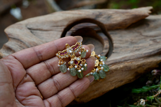 Bird Polki Earrings (1-5332)(B)
