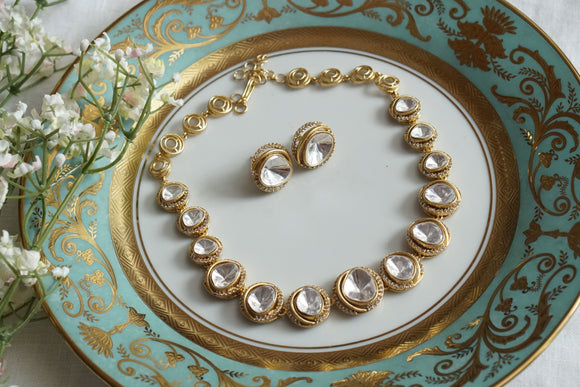 Polki Necklace Set (4-8299)(B)