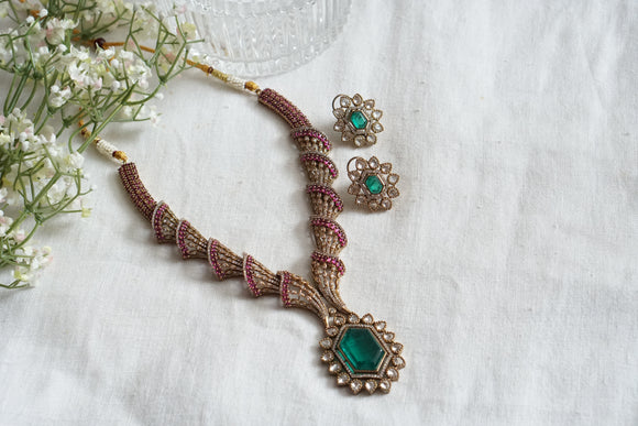 Polki Necklace Set (4-8298)(B)