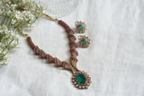Polki Necklace Set (4-8298)(B)