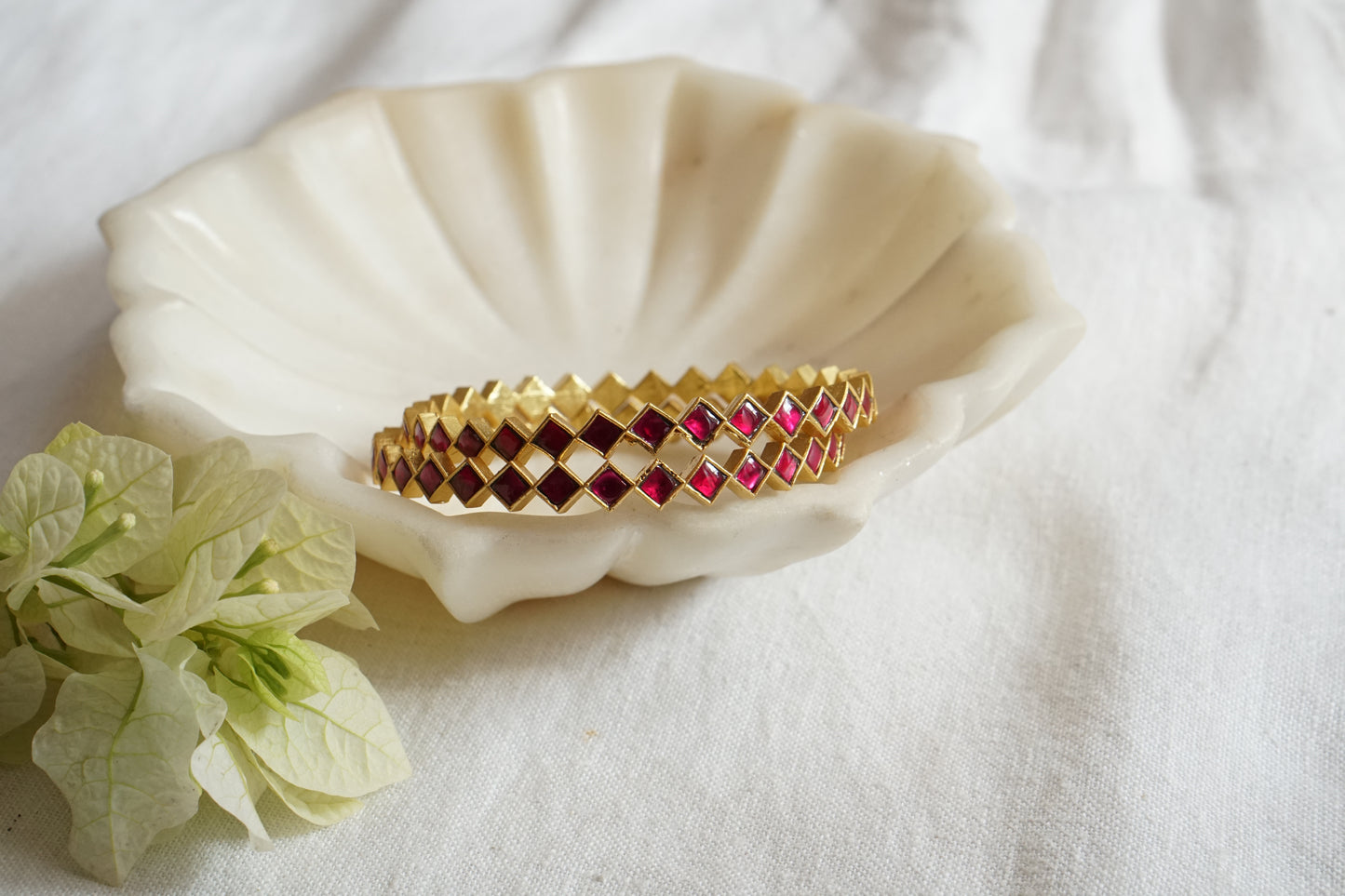 Kundan Bangle (3-474(K)Size 2’6 - JEWELSTYLE