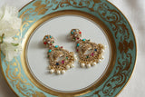 Multi Stone Polki Earrings (1-5353)(B) - JEWELSTYLE