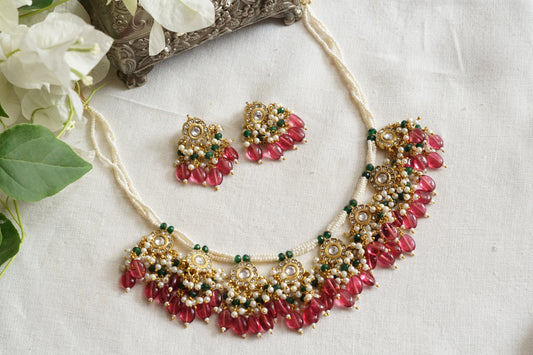 Kundan Necklace Set (4-9386)(A)