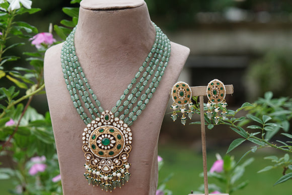 Polki Necklace Set  (4-8314)(B)