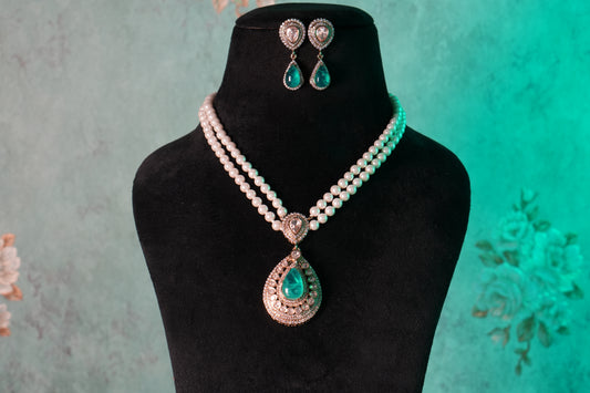 Polki Pendant Set(4-9359)(B)