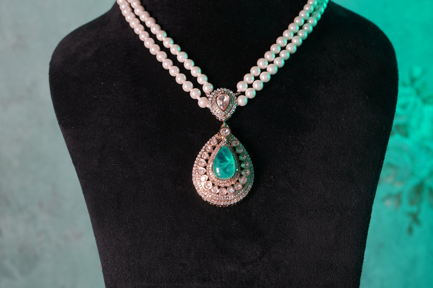 Polki Pendant Set(4-9359)(B)