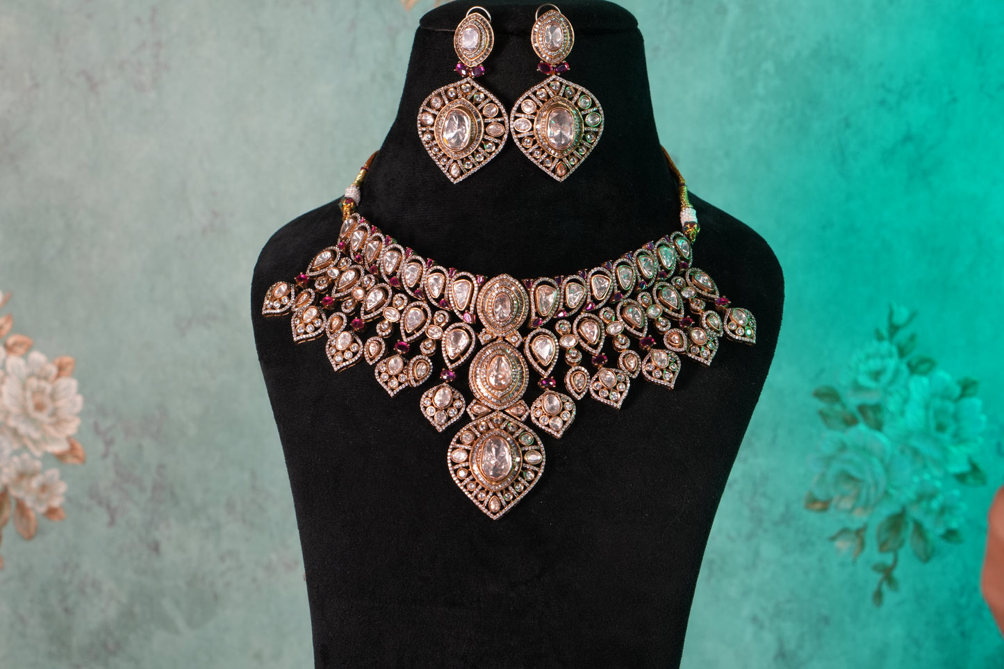Polki Necklace Set(4-9360)(B)