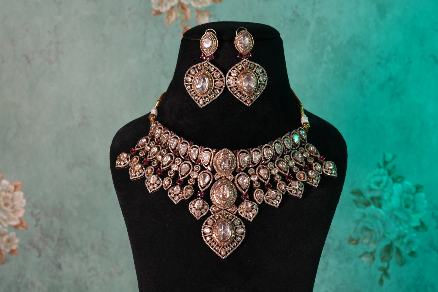 Polki Necklace Set(4-9360)(B)