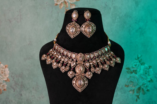 Polki Necklace Set(4-9360)(B)