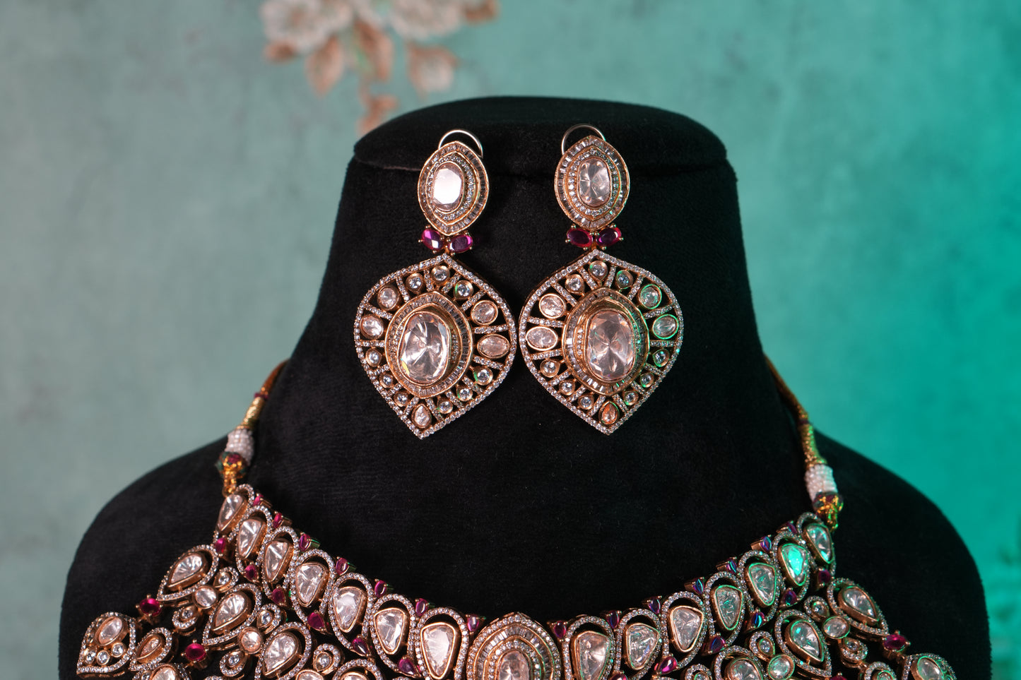 Polki Necklace Set(4-9360)(B)
