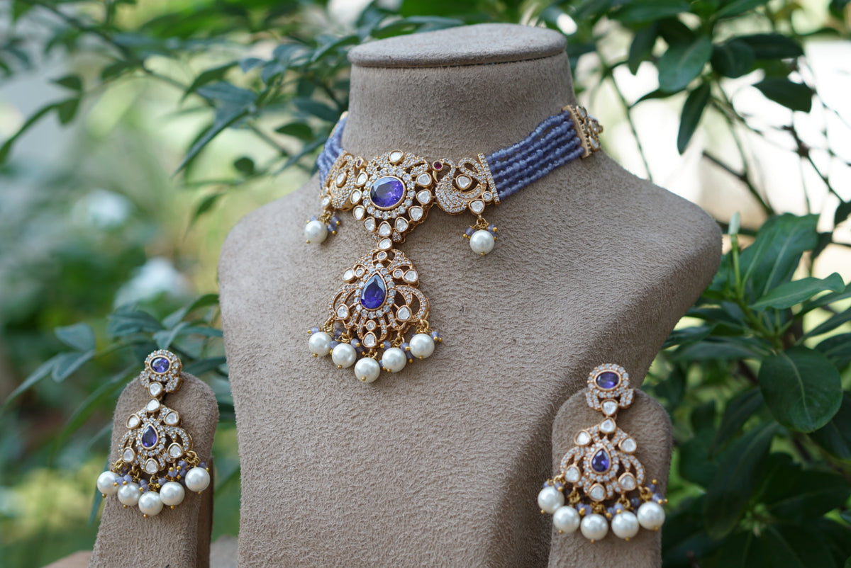 Polki choker set (4-7616)(B)