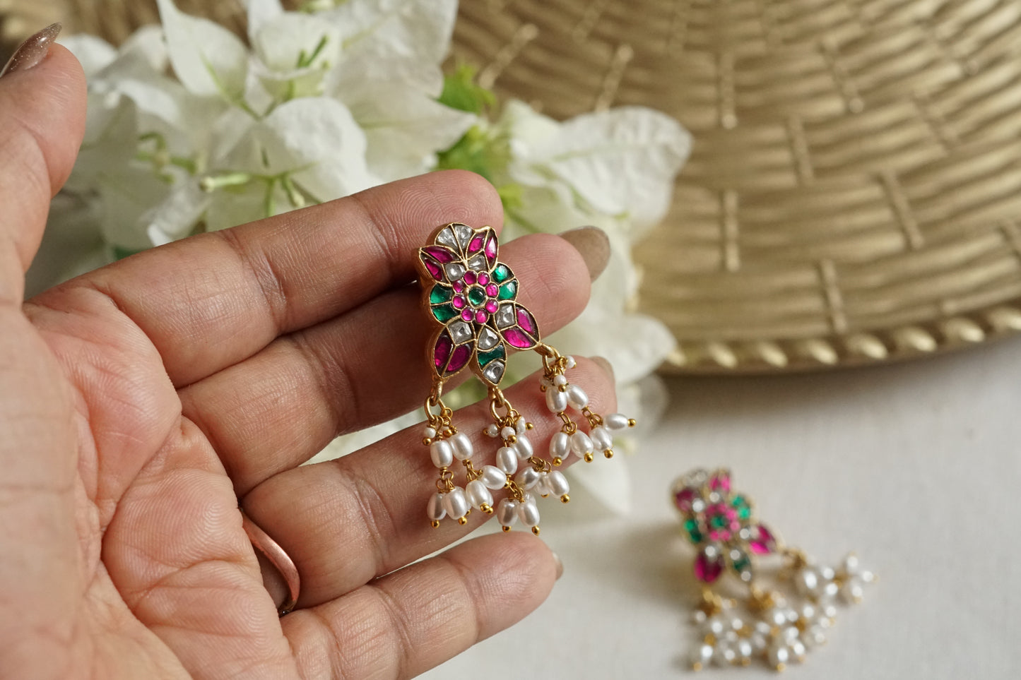 Kundan Earrings (1-5358)(K)