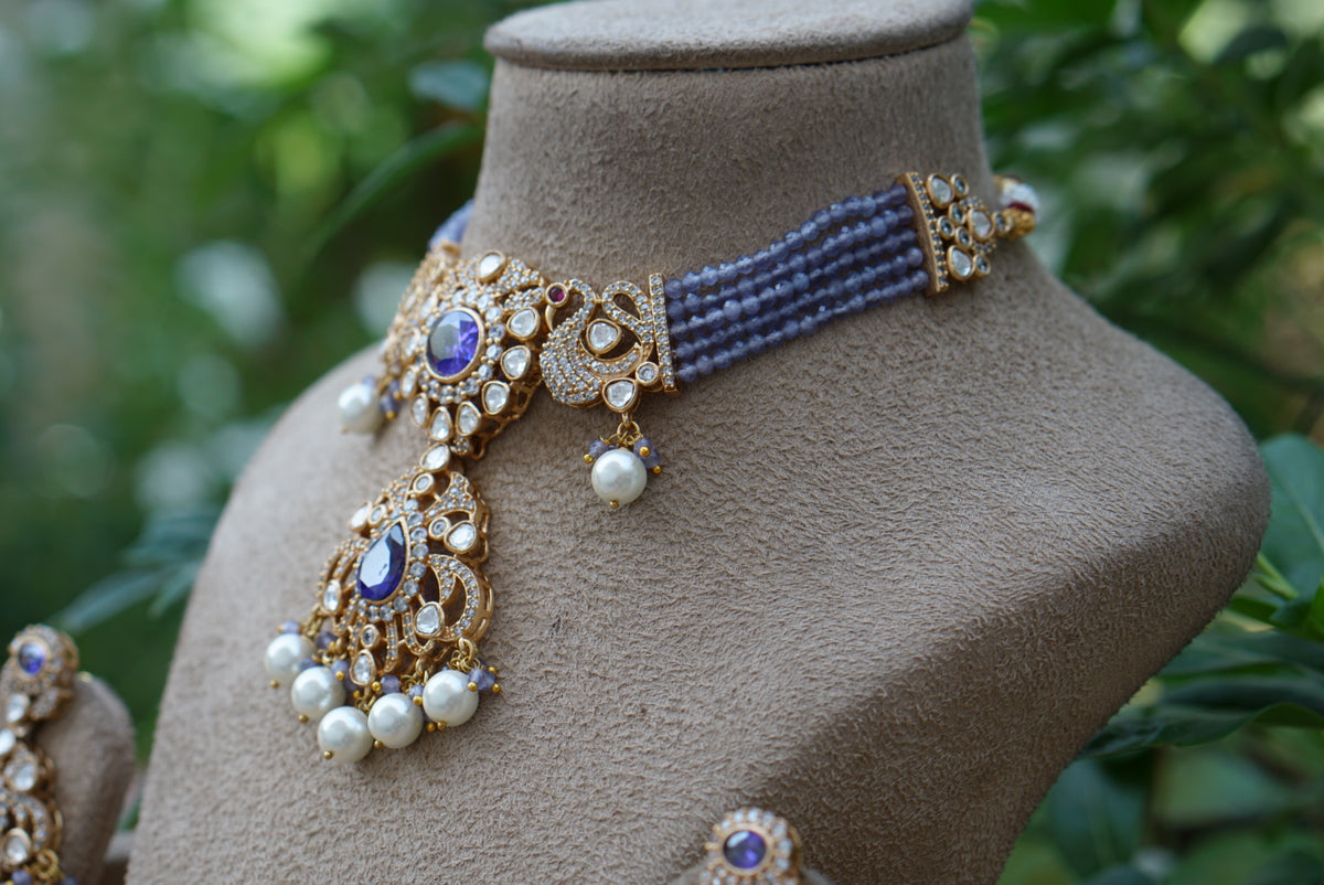 Polki choker set (4-7616)(B)