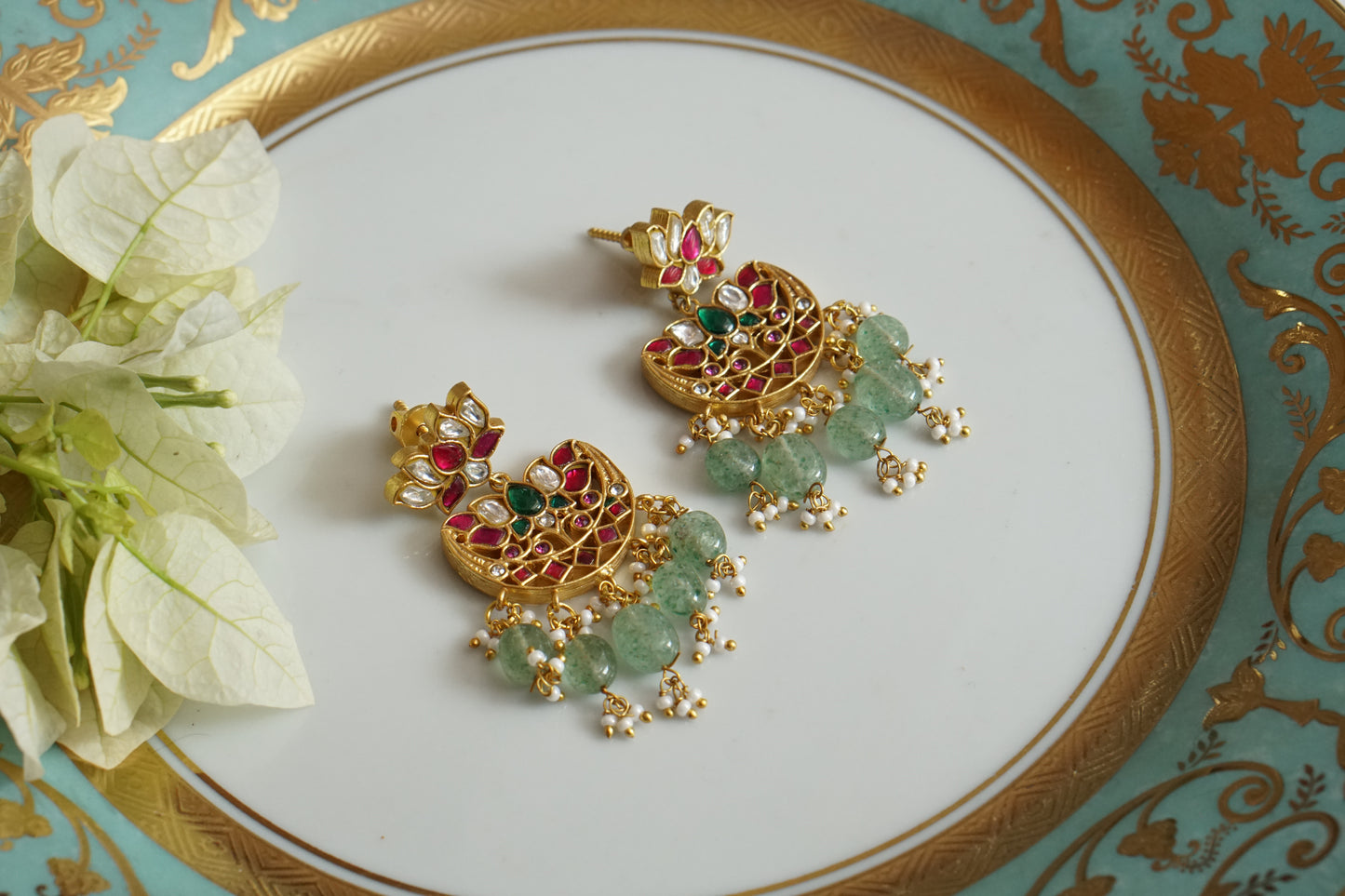 Kundan Earrings (1-4778)(K)(already discounted) - JEWELSTYLE