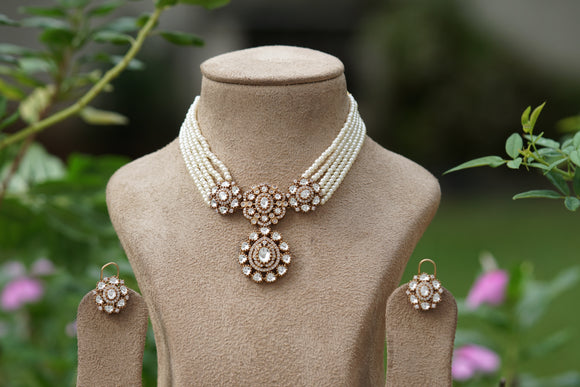 Polki Choker Set  (4-8317)(B)