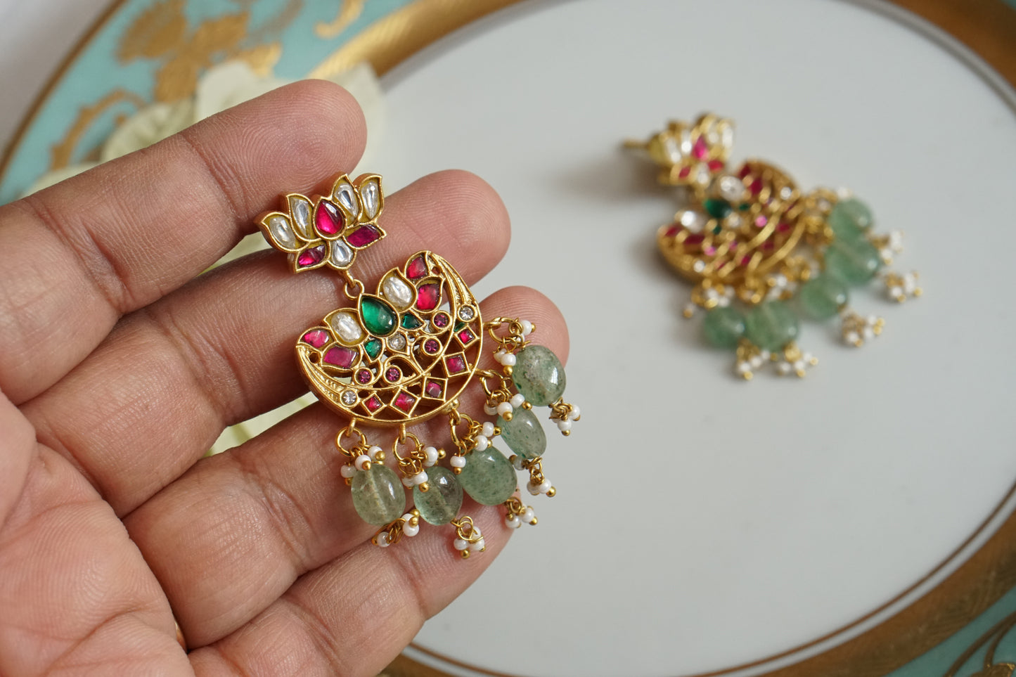 Kundan Earrings (1-4778)(K)(already discounted) - JEWELSTYLE